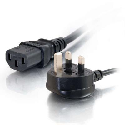 1m UK Plug to IEC C13 Socket Black